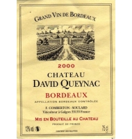tiquette de David Queynac - Bordeaux suprieur