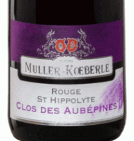 tiquette de Muller Koeberl - Rouge de St Hippolyte - Clos des Aubpines - Vieilles vignes