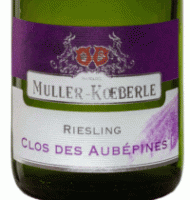 tiquette de Muller Koeberl - Riesling - Clos des Aubpines