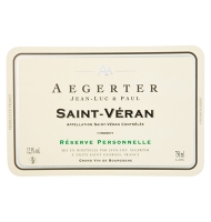 tiquette de Aegerter - Saint Vran