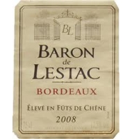 tiquette de Baron de Lestac - Blanc