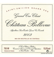 tiquette de Chteau Bellevue - Saint-milion grand cru class 