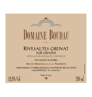 tiquette de Domaine Boudau - Rivesaltes Grenat sur Grains 