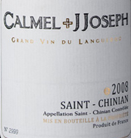 tiquette de Calmel + JJoseph - Saint-Chinian