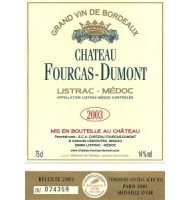 tiquette de Chteau Fourcas-Dumont 