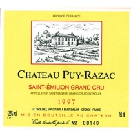 tiquette de Chteau Puy-Razac 