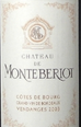 Étiquette de Château de Monteberiot - Cuvée classique 