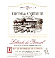 Étiquette de Château Roquebrune 