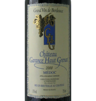 Étiquette de Château Garance Haut Grenat 