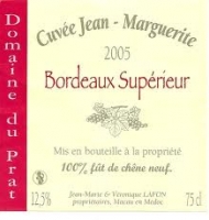 Étiquette de Domaine du Prat - Cuvée Jean Marguerite 