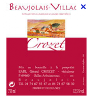 Étiquette de Gérard Crozet - Rosé