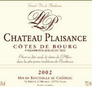Étiquette de Château Plaisance - Côtes de Bourg 