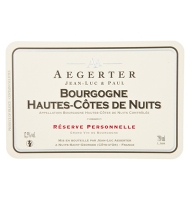 Étiquette de Aegerter - Hautes Côtes de Nuits