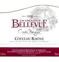 Étiquette de Domaine de Bellevue Meger - Cuvée Meger - Rouge 