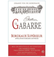 tiquette de Chteau La Gabarre Bordeaux Suprieur Rouge 2013