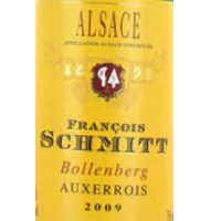 �tiquette de  Fran�ois Schmitt - Auxerrois Bollenberg