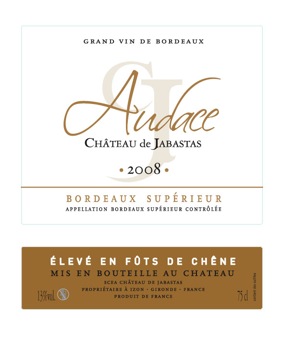 Étiquette de Château de Jabastas - Audace 