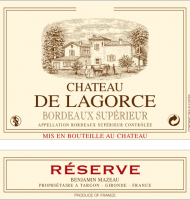 tiquette de Chteau de Lagorce - Rserve 