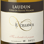 Étiquette de Les Vignerons de Laudun Chusclan - Excellence - Blanc