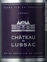 Étiquette de Château de Lussac 