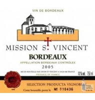 tiquette de Mission Saint Vincent - Rouge