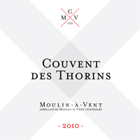 tiquette de Chteau Moulin  Vent - Couvent des Thorins 