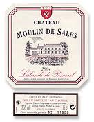 Étiquette de Château Moulin de Sales 
