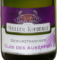 Étiquette de Muller Koeberlé - Gewurztraminer - Clos des Aubépines