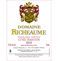 tiquette de Domaine Richeaume - Tradition 