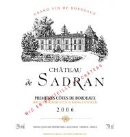 Étiquette de Château de Sadran 