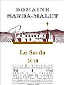 Étiquette de Domaine Sarda Malet - Le Sarda - rouge 