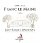 Étiquette de Château Franc le Maine 