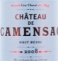 Étiquette de Château de Camensac 