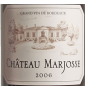 Étiquette de Château Marjosse - Bordeaux rouge 