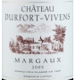 Étiquette de Château Durfort-Vivens 