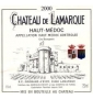 Étiquette de Château de Lamarque 